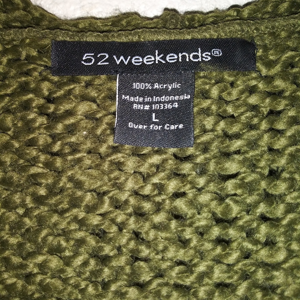 52 Weekends Green Sweater - Picture 3 of 3